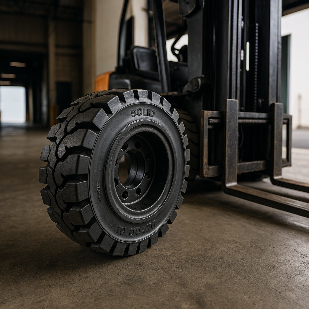 Forklift and Solid Tires